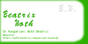 beatrix woth business card